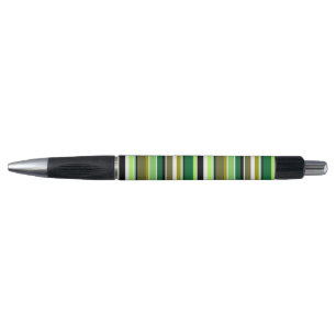 Stylo Bandes blanches vert mignonne