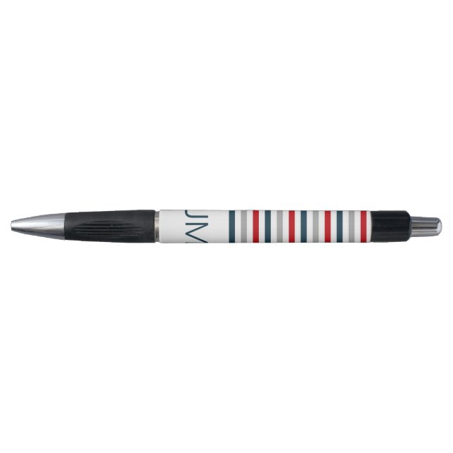Stylo Bandes marines horizontales colorées (Devant)