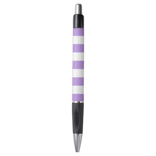 Stylo Bandes pourpres, Blancs, Motif rayé (Devant (Vertical))