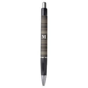 Stylo Bandes taupe monogramme