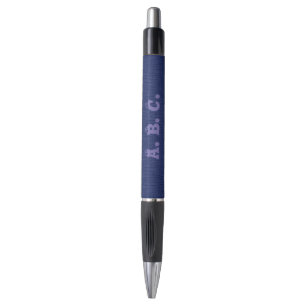 Stylo basic blue with periwinkle monogram