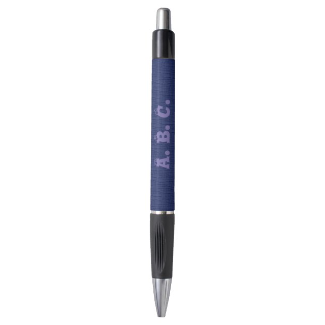 Stylo basic blue with periwinkle monogram (Devant (Vertical))