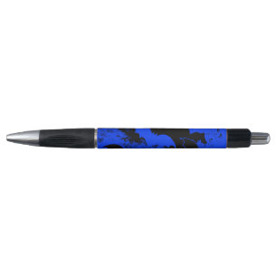 Stylo Bateaux noirs en vol bleu