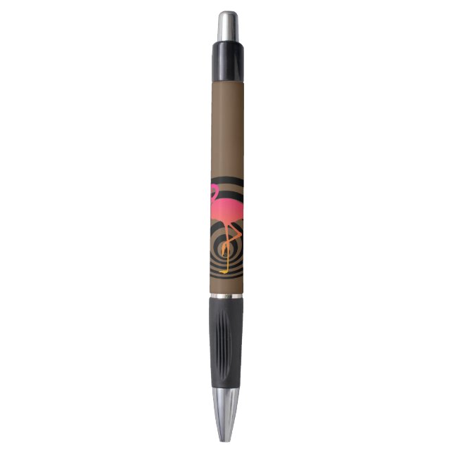 Stylo Beau flamant en cercles (Devant (Vertical))