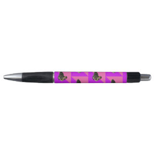 Stylo Bébé Canards sur framboise rose et sorbet pourpre