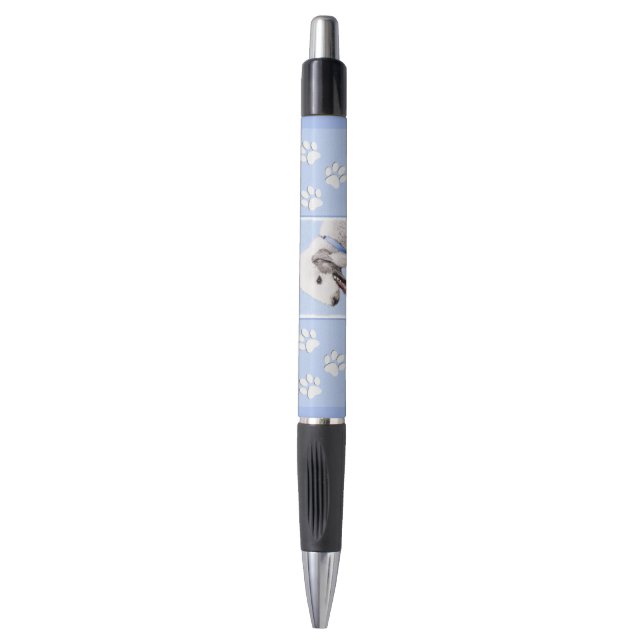 Stylo Bedlington Terrier Peinture - Art Chien original (Devant (Vertical))
