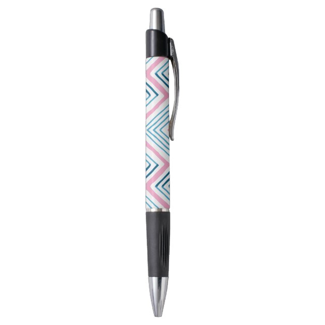 Stylo Big Zag Chevron in Pink and Aqua (Bas (Vertical))