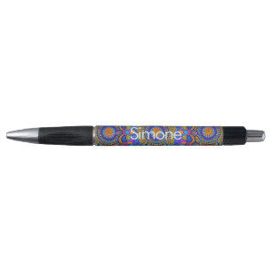 Stylo Bijou bleu Mandala