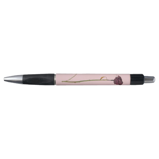Stylo Bille à Encre Noire Rose Unique (Devant)