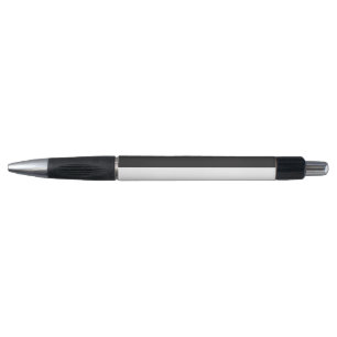 Stylo Blanc et gris rayures extra larges simples
