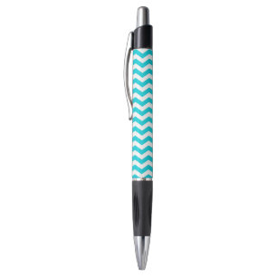 Stylo Blanc et motif de zigzag d'Aqua