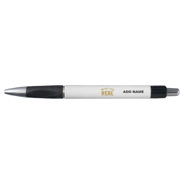 STYLO BLANC PERSONNALISABLE MODERNE DE MARQUE VÉRIFIÉ ST (Devant)