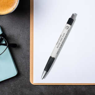 Stylo Blancs noir inspiré de la citation diplôme