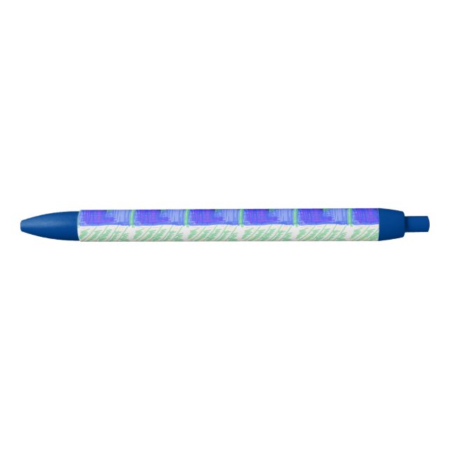 Stylo Bleu Abstrait moderne nautique (Devant)