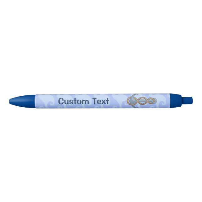 Stylo Bleu Ancre avec corde (Devant)