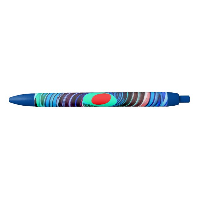 Stylo Bleu Art des points chauds rouges (Devant)