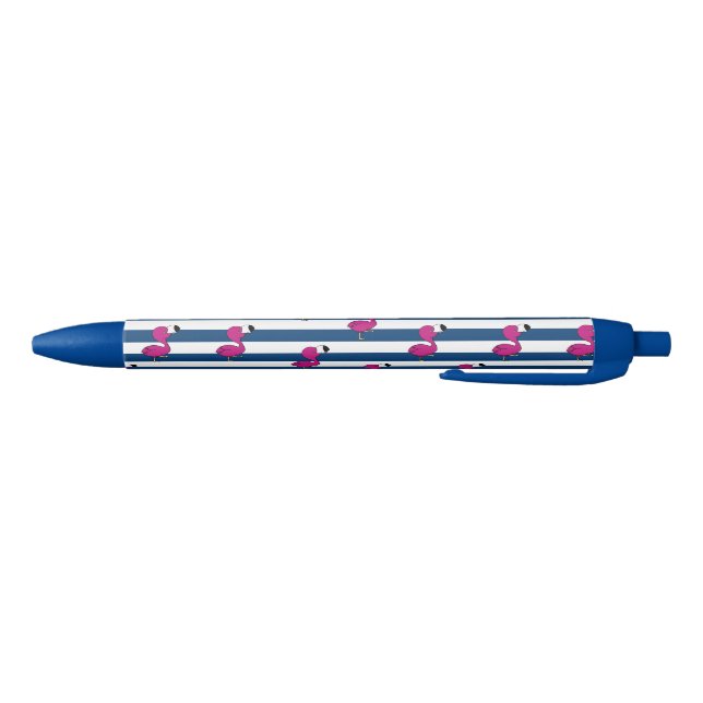 Stylo Bleu bleu marine rose tropical mignon de flamant de (Bas)