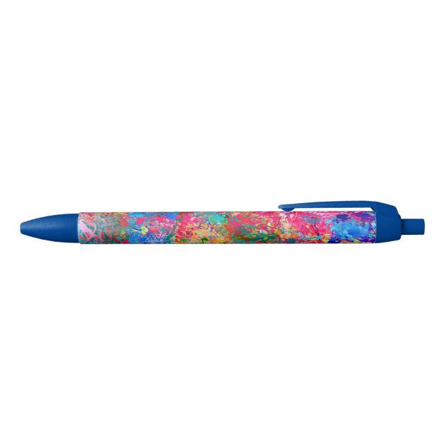 Stylo Bleu Bleu Rouge Jaune Vert Rose Turquoise Splash Abstra (Haut)