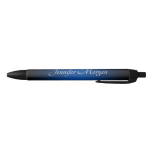 Stylo Bleu Bordure noire ombre bleue