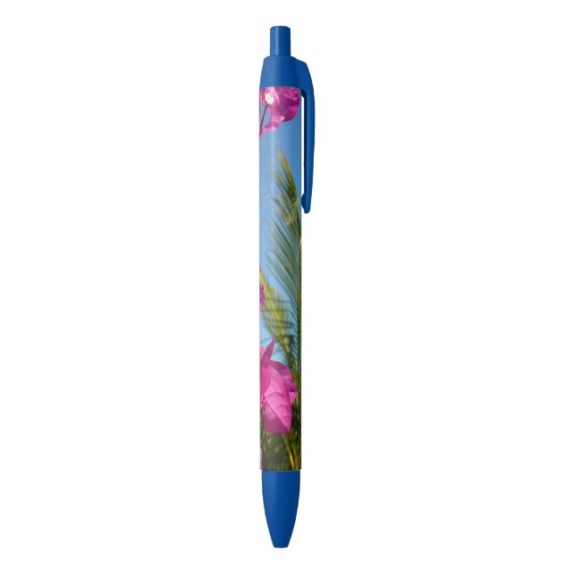 Stylo Bleu Bougainvilliers et palmiers paysage tropical (Bas (Vertical))