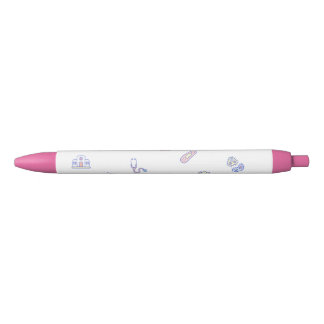 Stylo Bleu Caricature médicale mignonne médecin allaitant doo