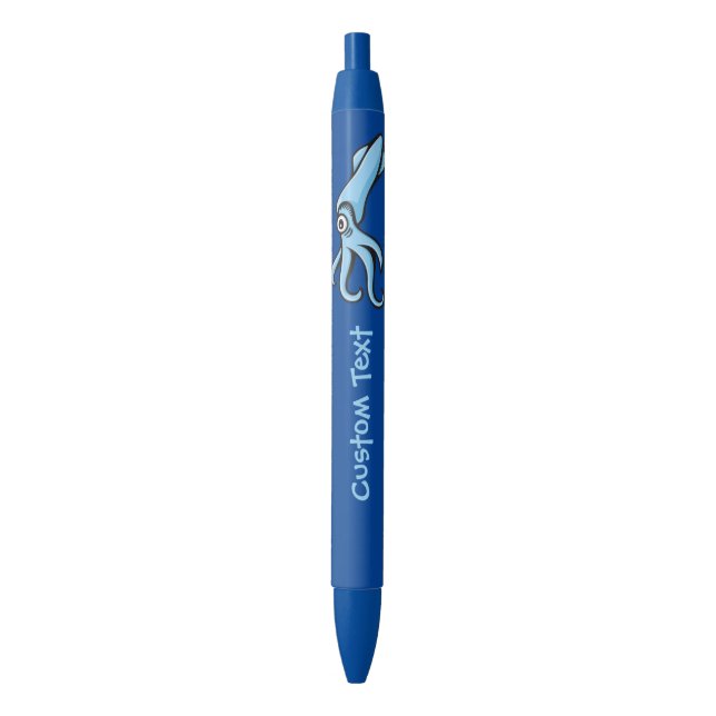 Stylo Bleu Cartoon de calmar (devant Vertical)