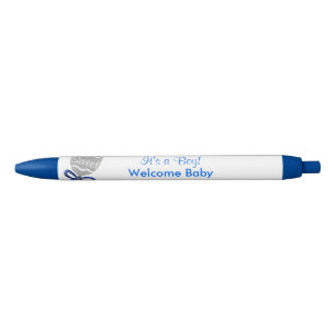 Stylo Bleu C'est un garçon bébé bimbo bavard bleu étoile Bow
