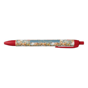 Stylo Bleu Chiot personnalisé adorable