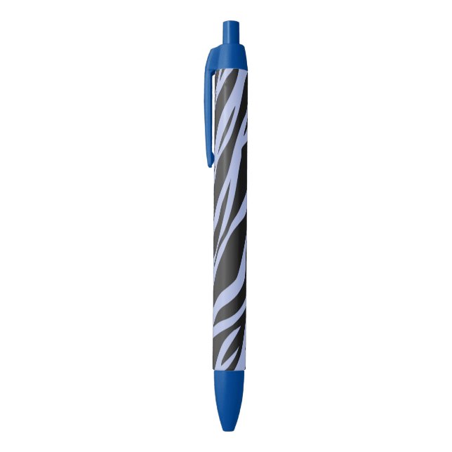 Stylo Bleu Ciel bleu Zèbre rayé (Haut (Vertical))