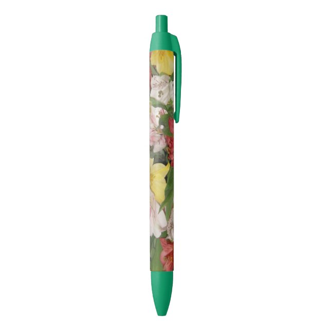 Stylo Bleu Conception florale de bouquet de printemps à l'aqu (Bas (Vertical))