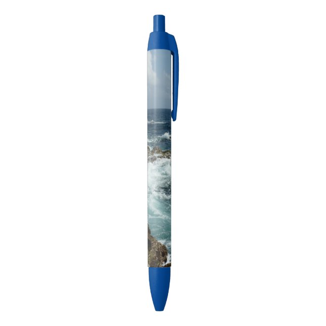 Stylo Bleu Côte rocheuse d'Aruba et océan bleu (Bas (Vertical))