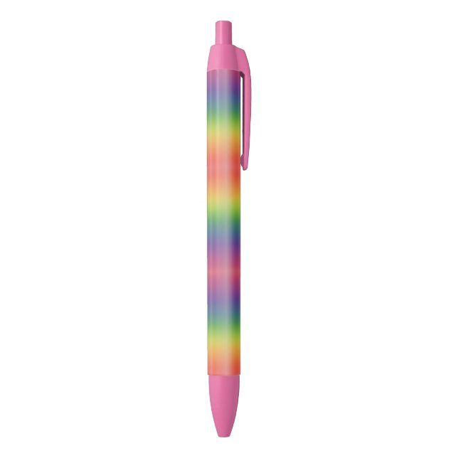 Stylo Bleu Couleurs arc-en-ciel bleu violet vert rose rouge j (Bas (Vertical))