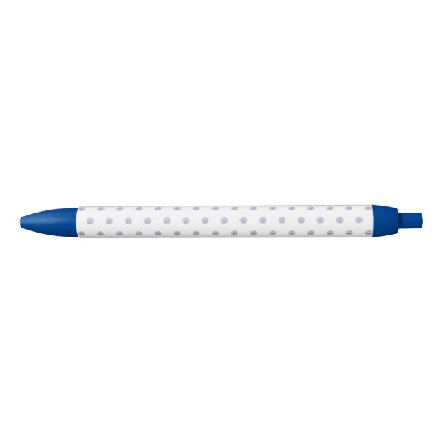 Stylo Bleu Cute Chic Motif Lavande Polka Point (Devant)