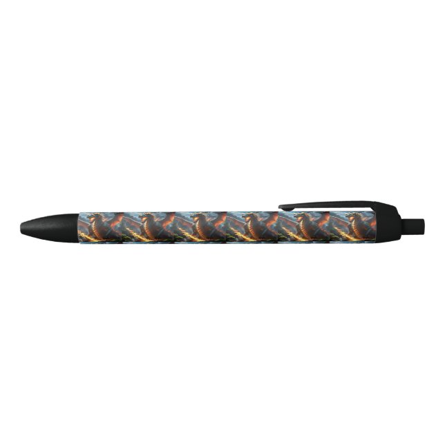 Stylo Bleu Dragon de respiration par le feu effrayant, (Haut)