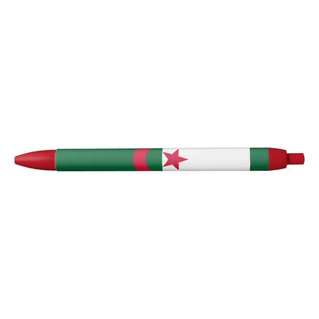 Stylo Bleu Drapeau algérien patriotique (Devant)