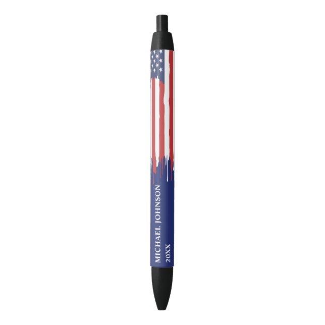 Stylo Bleu Drapeau américain Articles promotionnels de campag (devant Vertical)