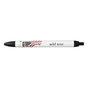 Stylo Bleu Drapeau américain aux croix