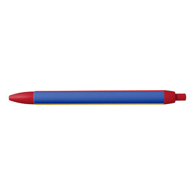 Stylo Bleu Drapeau arménien patriotique (Devant)