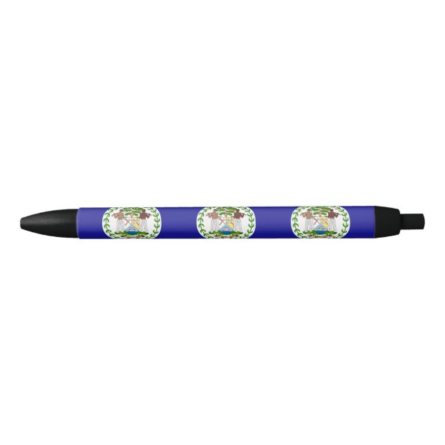 Stylo Bleu Drapeau bélizien (Devant)