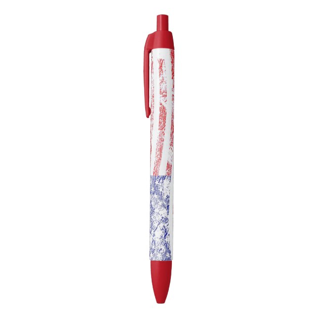 Stylo Bleu drapeau crasseux en stuc (Haut (Vertical))