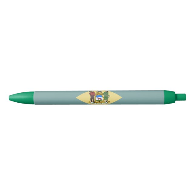 Stylo Bleu Drapeau de l'État du Delaware (Devant)