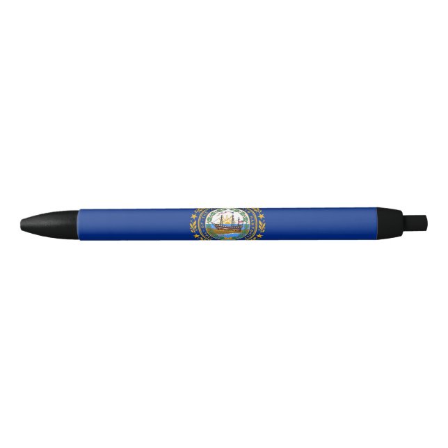 Stylo Bleu Drapeau de l'État du New Hampshire (Devant)