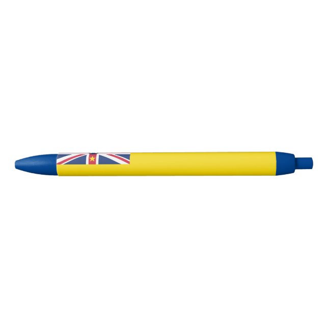 Stylo Bleu Drapeau de Niue (Devant)