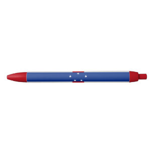 Stylo Bleu Drapeau des Antilles néerlandaises