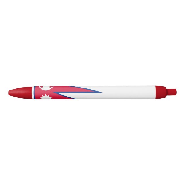 Stylo Bleu Drapeau du Népal (Devant)