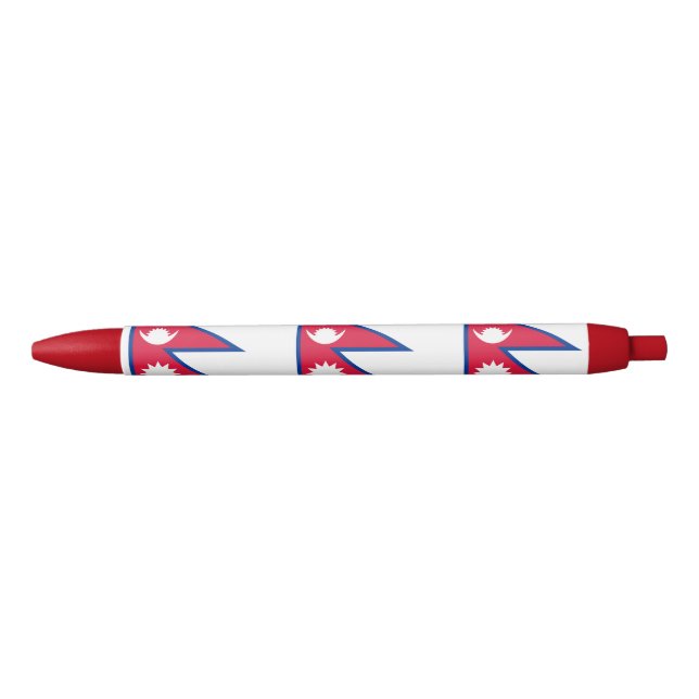 Stylo Bleu Drapeau du Népal (Devant)