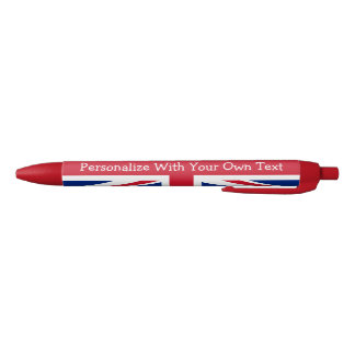 Stylo Bleu Drapeau patriotique britannique Union Jack personn