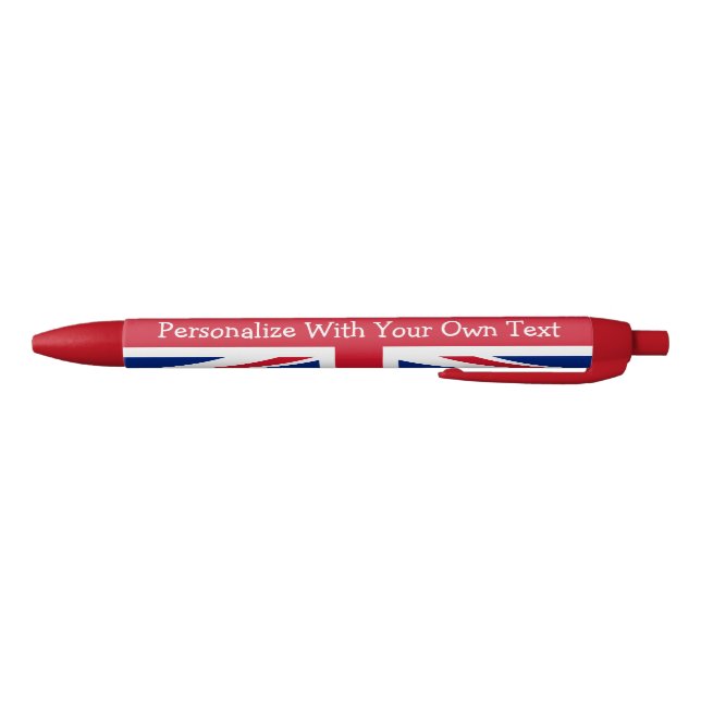 Stylo Bleu Drapeau patriotique britannique Union Jack personn (Bas)