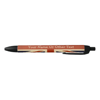 Stylo Bleu Drapeau personnalisé vintage Union Jack britanniqu