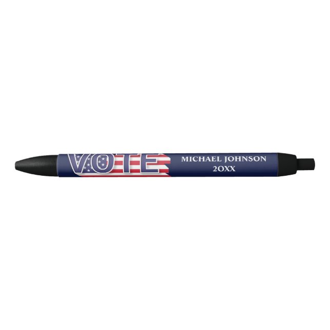 Stylo Bleu Élection de campagne politique personnalisée   (Devant)